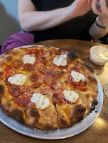 Pepperoni and Burrata on Crisp Sourdough